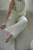 The essential line -The 3 tucks wide pants- / dahlia purple