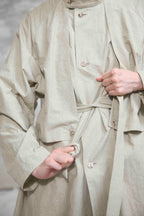 The walking coat / Cotton Linen Typewriter / Beige