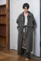 The walking coat / Cotton Linen Typewriter / Charcoal