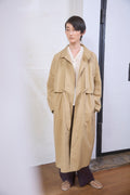 The walking coat / Cotton Linen Twill / Beige