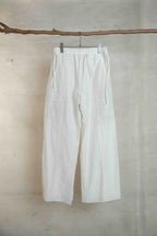 The essential line -The 3 tucks wide pants- / Ivory