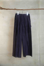 The essential line -The 3 tucks wide pants- / dahlia purple