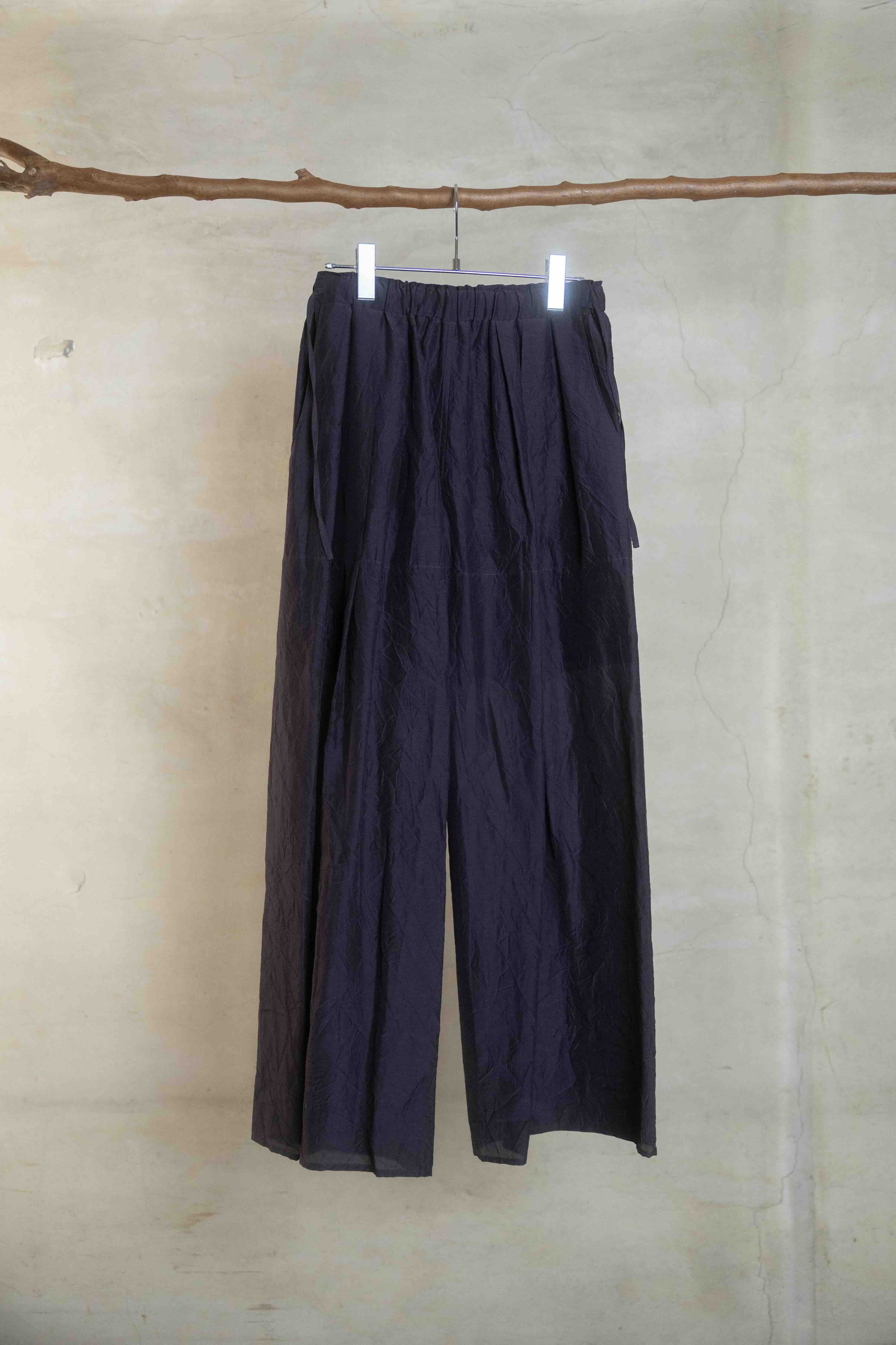 The essential line -The 3 tucks wide pants- / dahlia purple