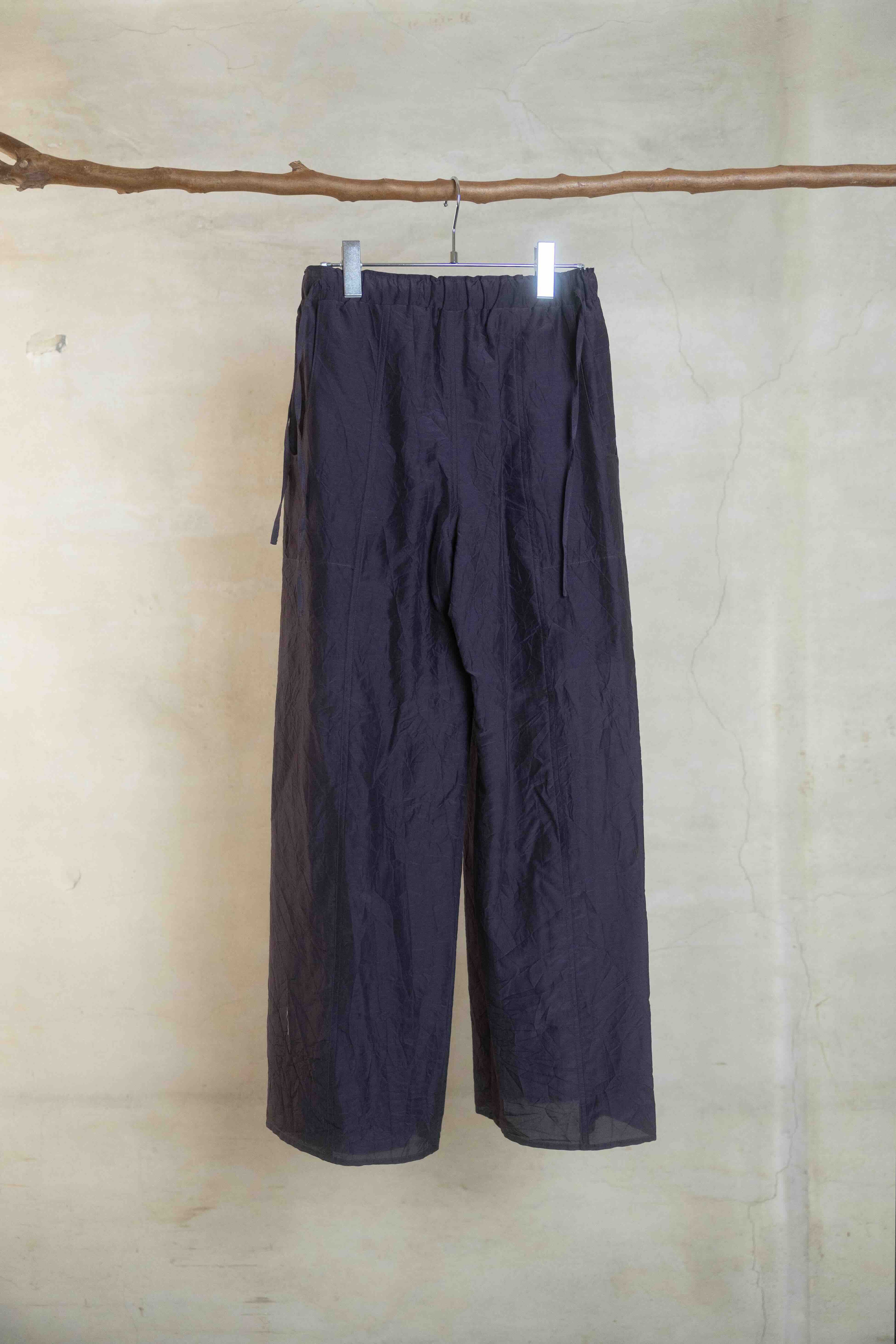 The essential line -The 3 tucks wide pants- / dahlia purple