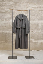 The walking coat / Cotton Linen Typewriter / Charcoal