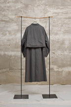The walking coat / Cotton Linen Typewriter / Charcoal