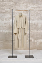 The walking coat / Cotton Linen Typewriter / Beige