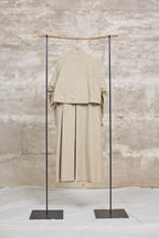 The walking coat / Cotton Linen Typewriter / Beige