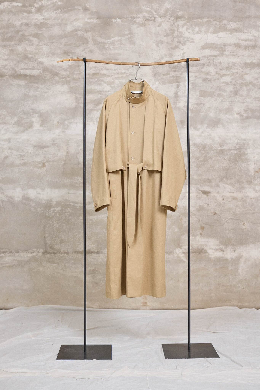 The walking coat / Cotton Linen Twill / Beige