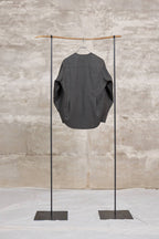 The V neck shirts / Cotton Linen Twill / Charcoal