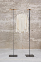 The V neck shirts / Cotton Silk / Ivory