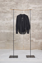 The V neck shirts / Cotton Silk / Black