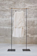 The layerd skirt pants / Cotton 100% x Cotton 100% x  Cotton 70% Silk 30% / Beige