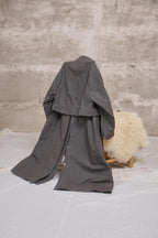 The walking coat / Cotton Linen Typewriter / Charcoal